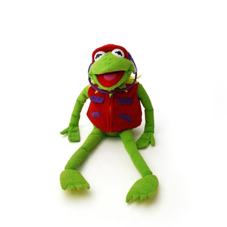 Kermit the Frog / Vintage, Plush Toy "Frog-Tographer"