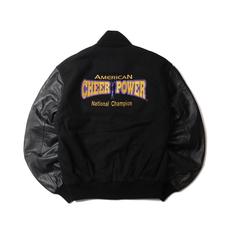 American Cheer Power / Wool Leather Varsity Jacket