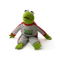 Kermit the Frog / Vintage, Plush Toy "Muppets University"