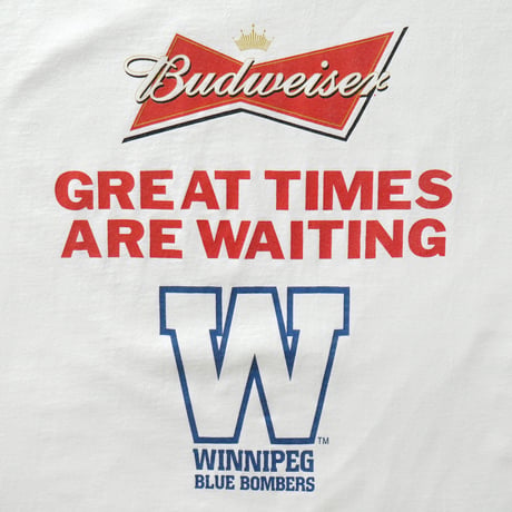 Budweiser×Winnipeg Blue Bombers / Great Times Are Waiting S/S Tee