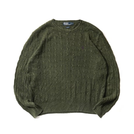 Polo Ralph Lauren / Vintage, Silk Knit Cable Crewneck