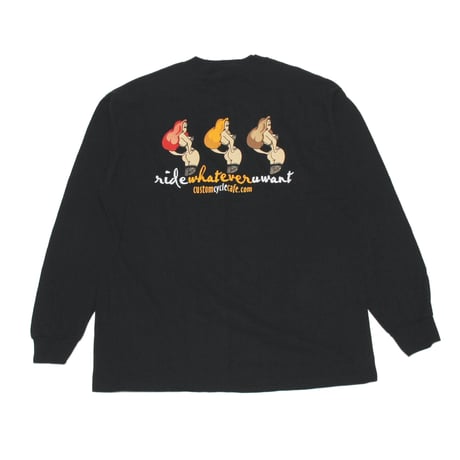 custom cycle cafe / ride whatever u want L/S Tee