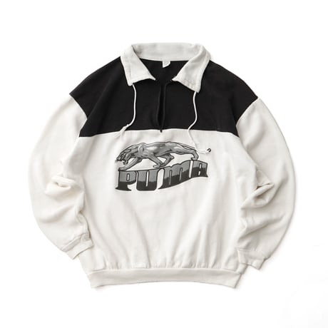 Puma / Vintage Bootleg, Quarter Zip Pullover Sweatshirt