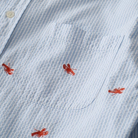 Brooks Brothers / Seersucker Lobster Striped L/S Shirt