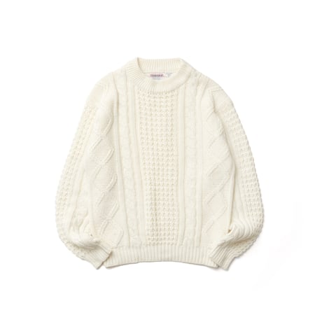 Conqueror / Vintage, Fisherman Knit Crewneck Sweater