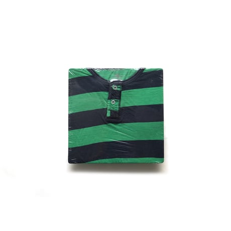 Striped Henley-Neck S/S Tee