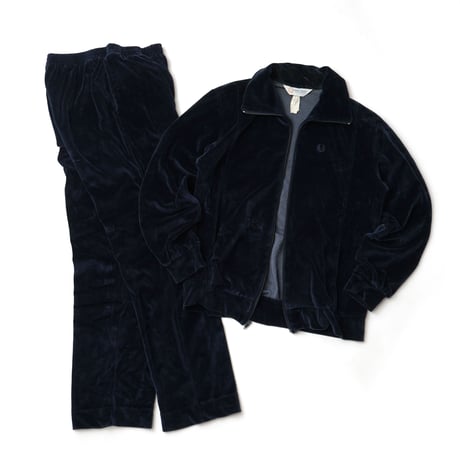 Fred Perry / Vintage, Velour Track Jacket & Pant -Set Up-
