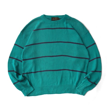 Eddie Bauer / Vintage, Striped Cotton Knit Crewneck Sweater