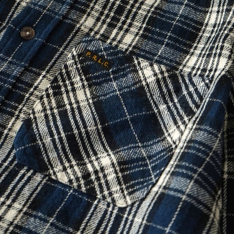 【Youth】Ralph Lauren / Tartan Plaid Cotton Flannel B.D. L/S Shirt