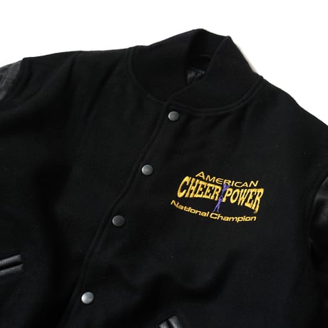American Cheer Power / Wool Leather Varsity Jacket