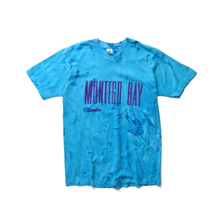 Montego Bay, Jamaica / Vintage, Flocky Printed Tie-Dye S/S Tee