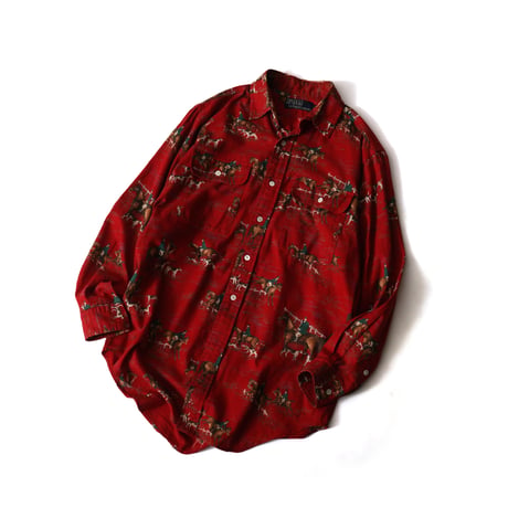 Ralph Lauren / Vintage, Horse & Dog Cotton L/S Shirt