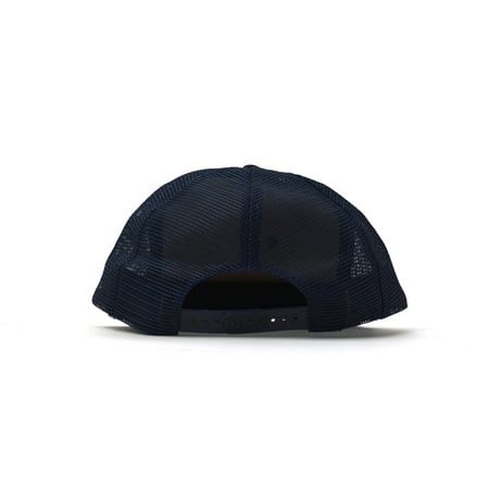 Vintage, 5-Panel Mesh Trucker Snapback Hat "The BOSS, Gold laurel brim"