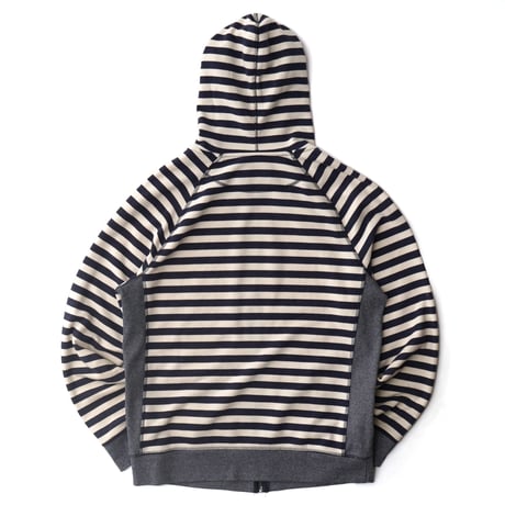 champion / Striped Zip Up Hooded Sweatshirt