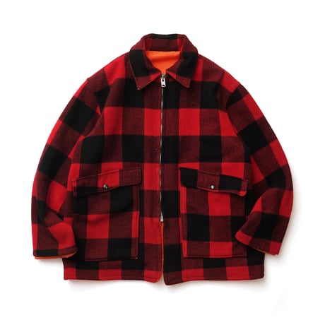 Woolrich / Vintage, Reversible Plaid Wool Melton Hunting Jacket