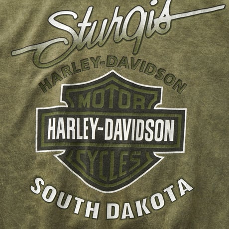 Harley Davidson / Vintage, Pigment Dyed Logo S/S Tee "Sturgis, ND"