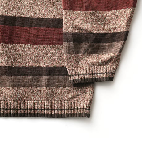 Eddie Bauer / Vintage, Striped Cotton Knit Crewneck Sweater