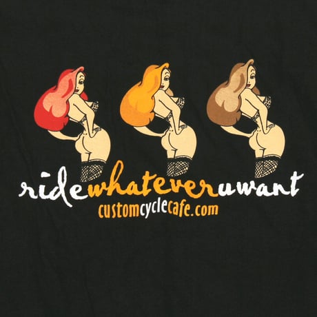 custom cycle cafe / ride whatever u want L/S Tee