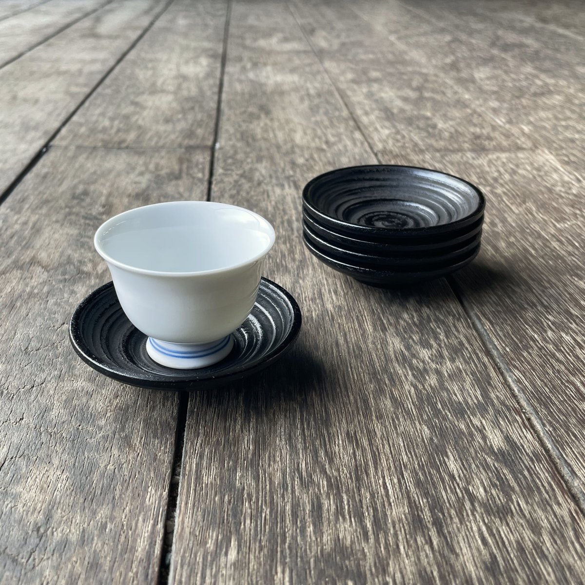 玉虫塗　茶托　五客 玉虫塗茶托五客