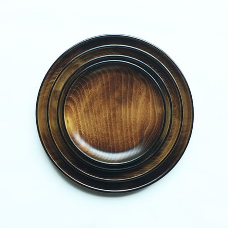 銘々皿　すり渕黒　18cm