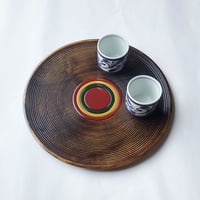 梅型盆 すり漆 渕朱 27cm | Shop 87.5