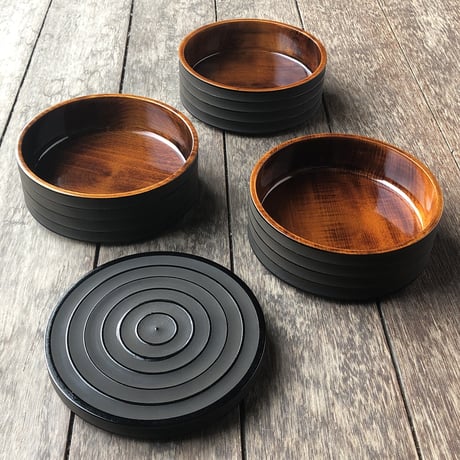 三段丸重 象谷塗 φ15cm