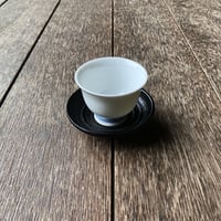 茶托　桟俵象谷塗　7.5cm
