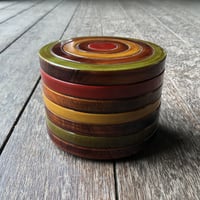 小さな丸重・二段　こま塗　φ12cm
