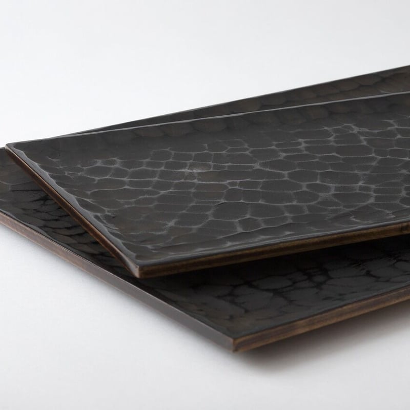 未使用　象刻塗 30cm 36cm 天然木　盆　2枚セット　箱入り fit=scale-down,w=1200