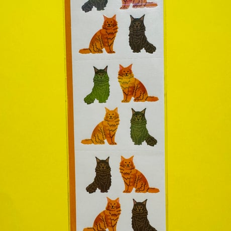Sticker Garden★茶色とオレンジの猫 BROWN AND ORANGE CAT