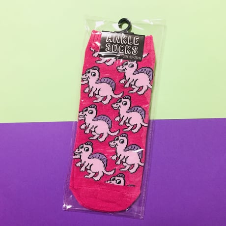 恐竜 ④ 靴下 DINOSAUR ANKLE SOCKS