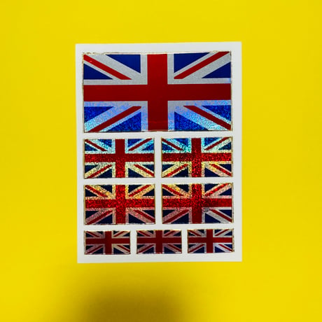 イギリス  国旗 ② キラキラ シール UK FLAG STICKER