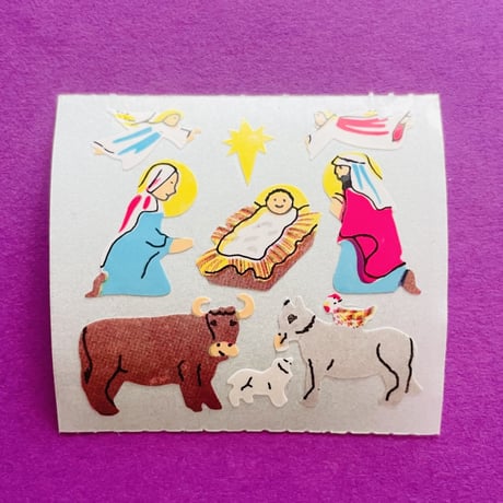 キリストの誕生 シール NATIVITY SCENE STICKER