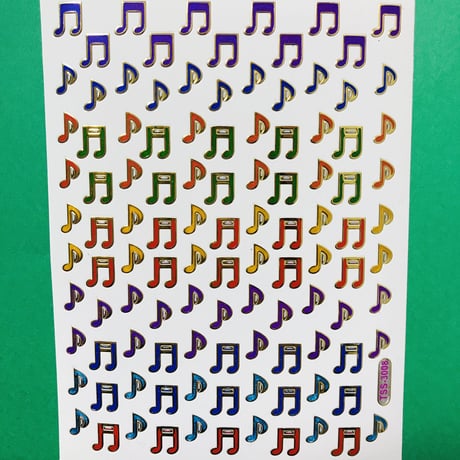 音符 キラキラ シール MUSIC NOTE STICKER