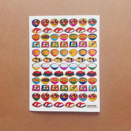 日本食 キラキラ シール JAPANESE FOOD STICKER