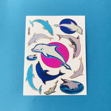 イルカ キラキラ シール ② DOLPHIN  STICKER