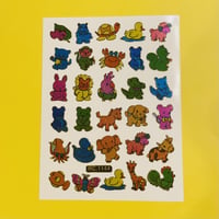 カラフル 動物 ⑥ キラキラ シール COLORFUL ANIMAL STICKER
