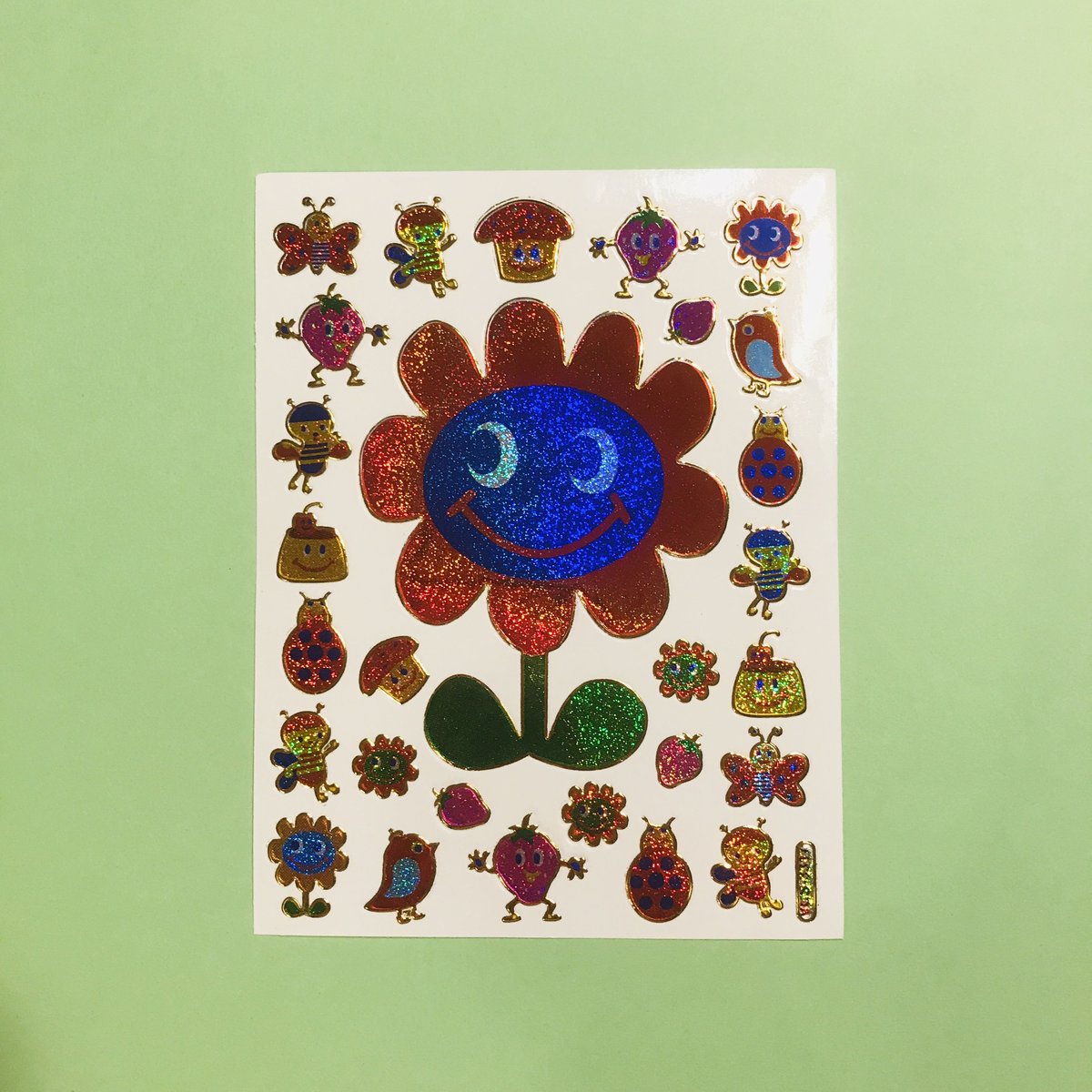 お花と仲間たち キラキラ シール FLOWER AND FRIENDS STICKER | R