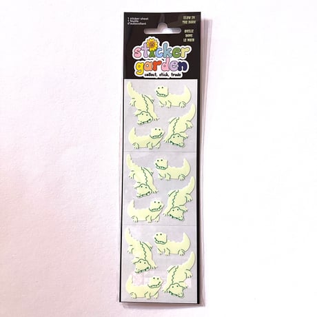 Sticker Garden★暗闇で光るワニ CROCODILE