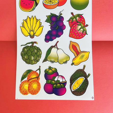 フルーツ シール 大 ③ FRUIT STICKER