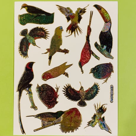 鳥 ② キラキラ シール BIRD STICKER