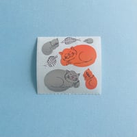 リラックスしてる猫 シール RELAXING CAT STICKER