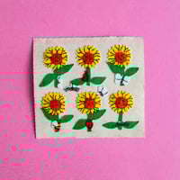 ヒマワリ シール ザラザラ SUNFLOWER STICKER