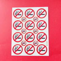 禁煙マーク キラキラ シール  NO SMOKING STICKER