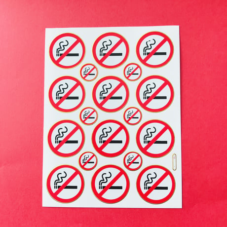 禁煙マーク キラキラ シール  NO SMOKING STICKER