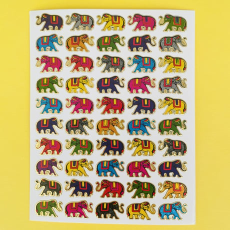 ゾウ 象 ③ キラキラ シール ELEPHANT STICKER