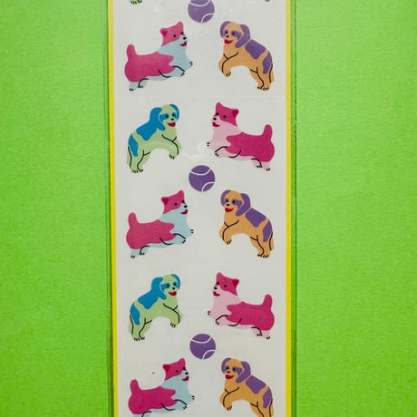 Sticker Garden★カラフルな犬達 COLORFUL DOGS