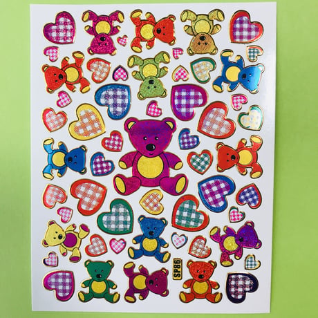 クマ 熊 キラキラ シール BEAR STICKER