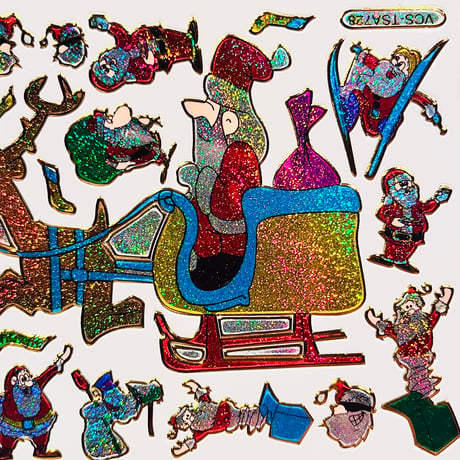 クリスマス (15) キラキラ シール CHRISTMAS STICKER