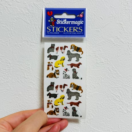 ミニ犬 シール ザラザラ パッケージ入り MINI DOGS STICKER